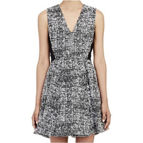 NWT Proenza Schouler Boucle Tweed Fit and Flare Dress 0 Designer Italy Wedding - Picture 1 of 16